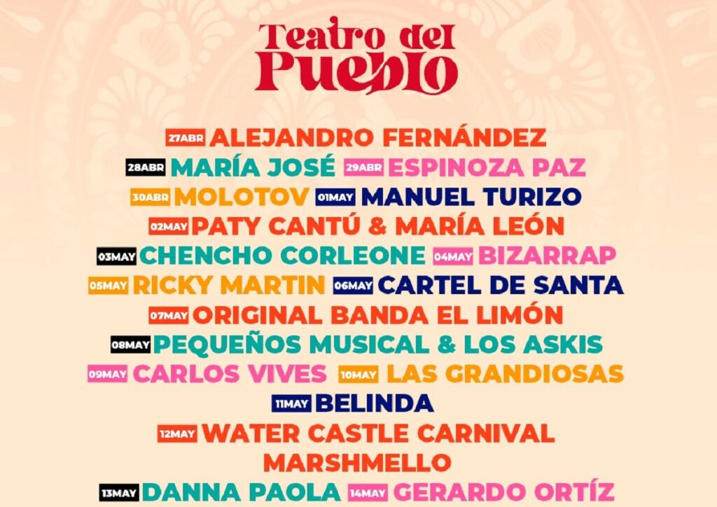 Ricky Martin, Danna Paola, Alejandro Fernández y más en la Feria de Puebla 2023