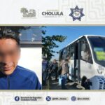 Acción coordinada permite el aseguramiento de un probable responsable relacionado con actos ilícitos en transporte público en San Pedro Cholula