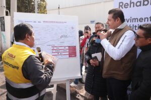 Tren de pavimentación transforma vialidades, genera ahorro y  conecta a Puebla