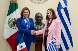 Laura Itzel Castillo sostiene reunión con la parlamentaria de la República Helénica, Dionysia-Theodora Avgerinopoulou