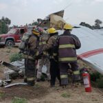 Protección Civil labora en accidente de aeronave