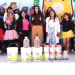 El Ayuntamiento de Quecholac donó al Jardín de Niños de Guadalupe Enríquez pintura para el reacondicionamiento de la institución