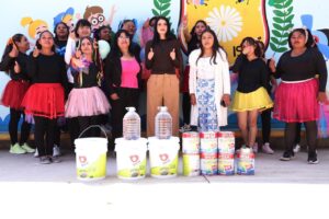 El Ayuntamiento de Quecholac donó al Jardín de Niños de Guadalupe Enríquez pintura para el reacondicionamiento de la institución