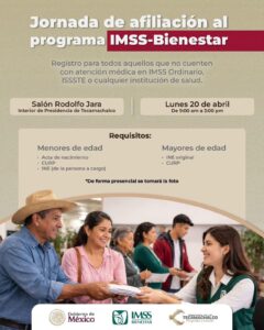 Jornada de afiliación IMSS-Bienestar en Tecamachalco