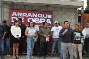 Mateo Hernández inicia obra de adoquinamiento en el barrio de San Nicolás