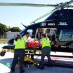 Con ambulancia aérea, gobierno garantiza atención especializada de una joven tras complicaciones por cesárea