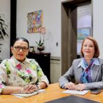 Presidenta del Senado, Laura Itzel Castillo, se reúne con la secretaría de Gobernación, Rosa Icela Rodríguez