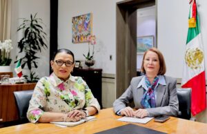 Presidenta del Senado, Laura Itzel Castillo, se reúne con la secretaría de Gobernación, Rosa Icela Rodríguez