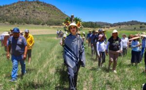 La Presidenta Municipal María Guadalupe Martínez Gerardo acompañó a familias de Santa Catarina Villanueva en la celebración a San Isidro Labrador