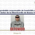 Detienen probable responsable de homicidio cometido en la Capilla del Señor de la Misericordia de Buena Vista Tetela