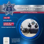 Policía de Atlixco detiene a asaltante tras persecución por robo