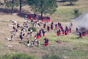 Con patriotismo y disciplina se escenifica Batalla del 5 de mayo