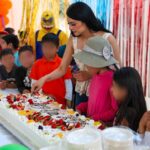 La presidenta municipal, María Guadalupe Martínez Gerardo festejó a pequeños de las instalaciones de la Unidad Básica de Rehabilitación