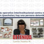 FGE ejecuta operativo interinstitucional contra narcomenudeo en Quecholac con una detenida