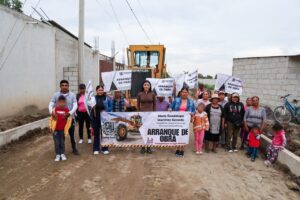 La Presidenta Municipal de Quecholac llevó a cabo el Banderazo de Arranque de Obra en San Simón de Bravo