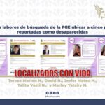 FGE ubica a cinco personas reportadas como desaparecidas