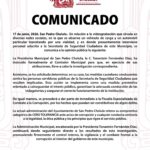 Ayuntamiento de San Pedro Cholula informa