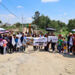 La Presidenta de Quecholac dio el banderazo oficial para el inicio de la infraestructura vial en la junta auxiliar de San Simón de Bravo