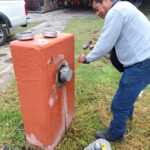Agua de Puebla se comunica respecto la fuga de agua en el Paseo de San Francisco