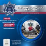 Recupera policía de Atlixco motocicleta con reporte de robo