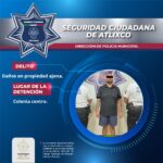 Aseguran a conductor por daños a vehículos en Atlixco