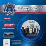 Aseguran a 4 en Atlixco; cargaban arma de uso exclusivo