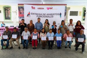 Tonantzin Fernández encabeza jornada ciudadana en San Pedro Cholula y entrega apoyos a través del DIF